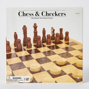 Wooden Chess and Checkers Set $10 @ Target