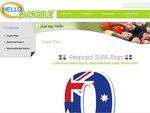 Hello Mobile Supa Plan (Pre-Paid) $0/Min + Flagfall for Calls in Australia and Other Countries