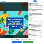 Win 1 of 8 Summer Clean 30Seconds Australia Packs Worth $140 from 30 Seconds