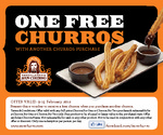 SAN CHURRO: One Free Churros with Another Churros Purchase