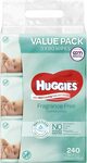 Huggies Baby Wipes Fragrance Free Bundle Pack (3x80 Pack) $7.20/ ($6.48 S&S) + Delivery ($0 with Prime/ $39 Spend) @ Amazon AU