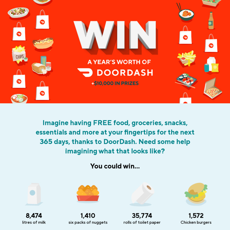 Win A Years Worth Of DoorDash From DoorDash - OzBargain Competitions