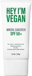 Hey I'm Vegan Sunscreen SPF50 for Sensitive Skin Zinc Sunscreen $2.03 + Delivery ($0 with Prime/ $39 Spend) @ Astivita Amazon AU