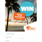Win a $3,000 Flight Centre E-Voucher or 1 of 5 Tropic Co Merchandise Packs from De Costi Seafoods