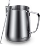 Adorever Milk Frothing Pitcher with Decorating Pen 20oz Silver $14.99 (Was ~$37) + Delivery ($0 with Prime/ $39 Spend) @ Amazon