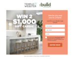 Win 2 $1000 Temple & Webster Gift Cards from Temple & Webster