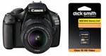 Canon EOS 1100D DSLR IS 2 Lens Kit + 16GB SDHC Card $748