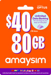 amaysim 80GB 28 Day Prepaid SIM Starter $18 Delivered (Save $22), Ongoing $40 Per 28 Days @ amaysim