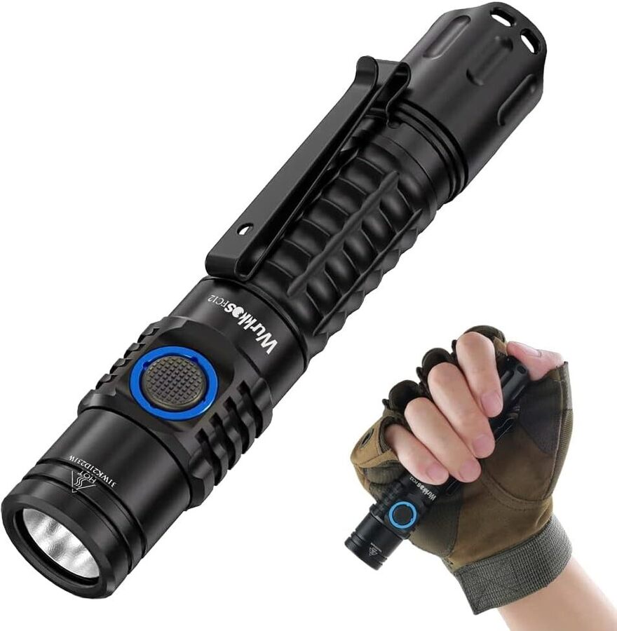 Wurkkos Tactical Rechargeable Torch + 2x Wurkkos Mini Flashlight Torch ...