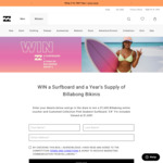 Win a Surfboard and a Year's Supply of Billabong Bikinis from Billabong
