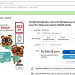 Nintendo Switch 512GB Micro XC C10 SD Memory Ebay $30.33