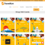 20% off Japan, Korea, China Travel eSIMs/SIM Cards and Europe/USA SIM Card from $7.20 + Free Shipping @ TravelKon