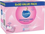 Curash Baby Wipes, 8 Pack of 80 Wipes $18.31 ($15.56 S&S) + Delivery ($0 with Prime/ $59 Spend) @ Amazon AU