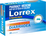 20x Lorrex Diarrhoea Relief Liquid Caps, 2mg Loperamide $3.99 Delivered @ PharmacySavings