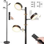 LED Dimmable Floor Lamp, 3 Rotatable Lights, Remote+Touch Control, 4x Color Temps - $93 (15% off) Delivered @ JINGHE  Amazon AU