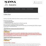 50% off 2kg Fresh Roasted Coffee Beans - Manna Beans $44.88 (Save $46.97) + Free Delivery