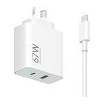 Xiaomi 67W Dual USB-A/C GaN USB-PD Charger and 1m cable $34.90 + delivery (Free with Prime/$59 spend) @ Xiaomi ANZ via Amazon AU
