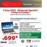 MSY: Asus Zenbook UX32VD-R3001V $699 + Shipping or Pickup