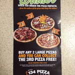 Buy 2 Large Pizzas and Get a 3rd Large Pizza Free @ Pizza Capers
