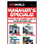 EB Games Manager Specials (This Weekends): Preowned Games Started from $1, iPhone Cases $2