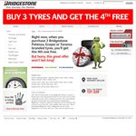 Bridgestone Tyre Special - Buy 3 Tyres Get 4th Free