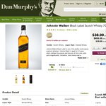 Dan Murphy Johnnie Walker Black Label Scotch Whisky 700ml  $38.00