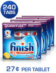 Finish Quantum Tablets 240 Regular and Lemon - $64.99 (27cents / Tablet) @ 1-Day