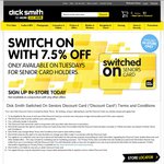 Dick Smith 'Switched on' Seniors Card - 7.5% Discount on Tuesdays: Sign up in-Store