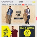 Connor: 70% off Online and in DFO Stores Only