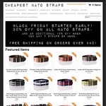 Cyber Monday: Cheapest Nato Straps 30% Off All NATO & ZULU Watch Straps + US$4 shipping