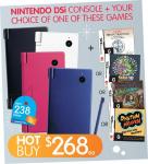 Nintendo DSi + Choice of 1 of 4 Games @ $268 - Big W