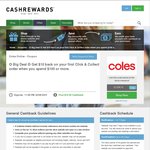 $25 off $100 Spend C&C Using Code & Cashrewards (New Customers) @ Coles