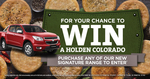 Win a Holden Colorado 2x4 LTZ (Valued at $43,590) from Brumby's Bakery