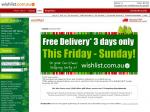 WishList.com.au Free Delivery 23-25 November