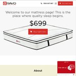 Bravo Deluxe Queen Mattress - Was $699, Now $524 (~25% off) with Free Shipping @ Bravo Furniture