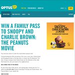 Win 1 of 393 Family Passes to Snoopy and Charlie Brown from Optus Perks