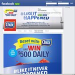 Win $500 (Daily), or 1 of 5 Chux Packs (Daily)