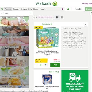 woolworths huggies