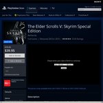 The Elder Scrolls V: Skyrim Special Edition PS4 $39.95 @ AU PSN Store (50% off)