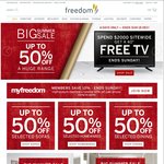 50% off Select Chairs + Free 40" TV with $2000 Purchases @ Freedom Furniture