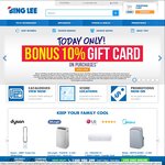 Bonus 10% Gift Card with Any Purchase @ Bing Lee