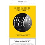 MYER - Further 30% off Marked down Menswear, JAG, Mossimo, Levi + More
