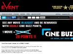 Cinebuzz Double Points (20 Points Per Movie) in August - Event Cinemas Only