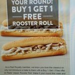 Buy 1 Get One Free Rooster Roll @ Red Rooster (Red Royalty Members)