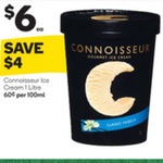 Connoisseur Ice Cream 1L Tub $6 @ Woolworths