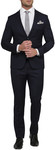 $79.95 Men's Super Slim Fit Nested Suit - Ink, 100% Wool @ Van Heusen