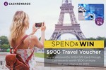 Win a Travel Voucher Worth $900 with Purchase of $500 Woolworths WISH Gift Cards @ Cashrewards (up to 25 Entries)