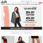 40% off Knitwear + 30% off Everything Else @ Dotti