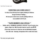 [NSW] Christmas Nougat Puddings $2.99, Chocolate Covered Liquorice Logs 8 kg $9.99 @ Darrell Lea Factory Outlet (Ingleburn)