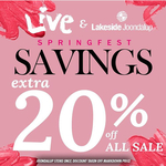(WA) Live Clothing Extra 20% off on All Sale during Springfest Weekend @ Live Lakeside Joondalup